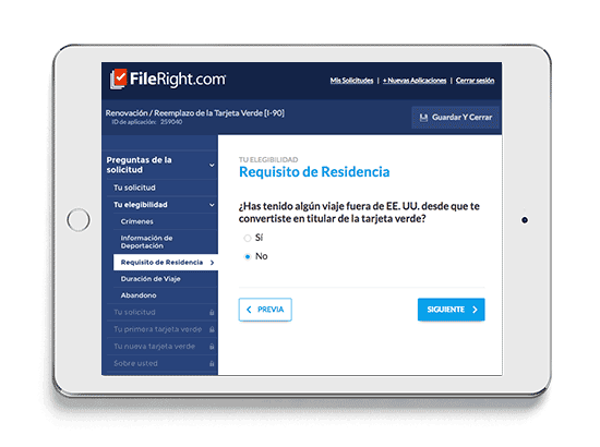Responda preguntas sencillas para completar su solicitud Responda preguntas sencillas para completar su solicitud