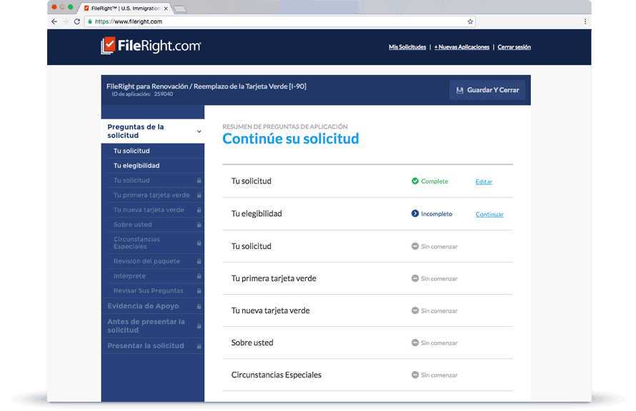 Escritorio de FileRight